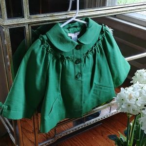 ⭐ NWT Janie and Jack Green Swing Jacket